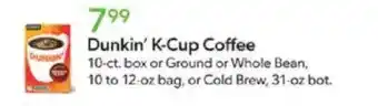 Publix Dunkin k cup coffee offer