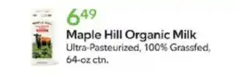 Publix Maple hill organic milk offer