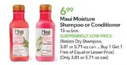 Publix Maui moisture shampoo or conditioner offer