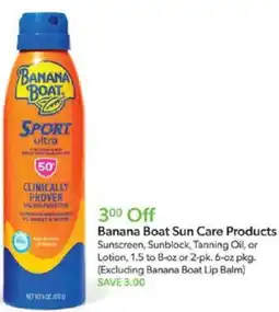 Publix Banana boat sun care products offer