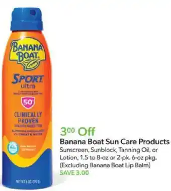 Publix Banana boat sun care products offer