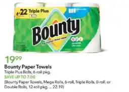 Publix Bounty paper towels offer