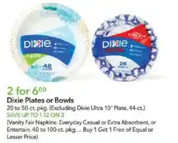 Publix Dixie plates or bowls offer