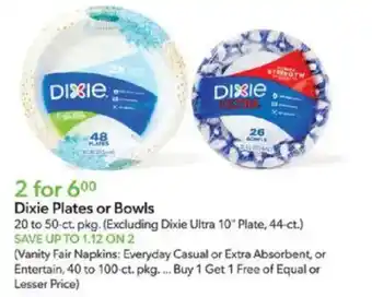 Publix Dixie plates or bowls offer