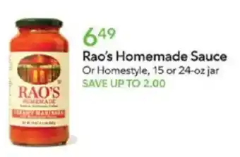 Publix Rao's homemade sauce offer