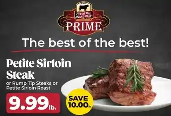 Roche Bros Petite sirloin steak offer