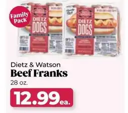 Roche Bros Dietz & watson beef franks offer