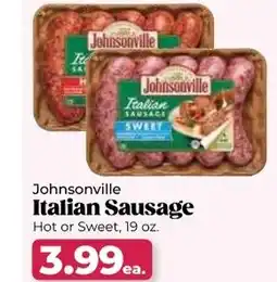 Roche Bros Johnsonville italian sausage offer