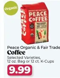 Roche Bros Peace organic & fair trade coffee offer