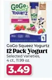 Roche Bros GoGo Squeez Yogurtz 12 Pack Yogurt offer