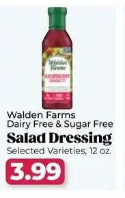 Roche Bros Walden Farms Dairy Free & Sugar Free Salad Dressing offer