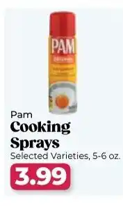 Roche Bros Pam cooking sprays offer