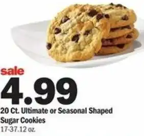 Meijer 20 Ct. Ultimate Or Seasonal Shaped Sugar Cookies 17-37.12 oz offer