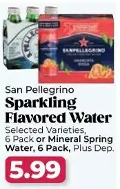 Roche Bros San pellegrino sparkling flavored water offer