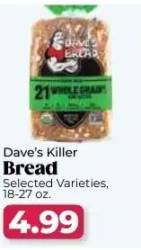 Roche Bros Dave's killer bread offer