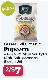 Roche Bros Lesser evil organic popcorn offer