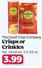 Roche Bros The good crisp company crisps or crinkles offer