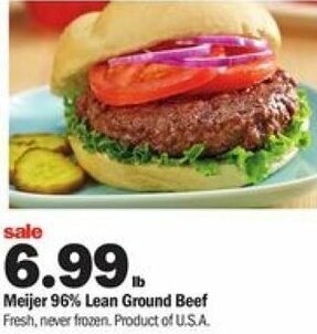 Meijer Meijer 96% Lean Ground Beef offer