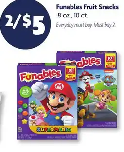 Family Dollar Funables Fruit Snacks offer
