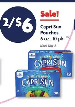 Family Dollar Capri Sun Pouches offer
