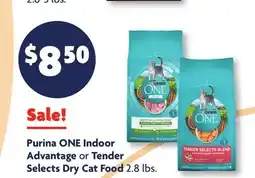 Family Dollar Purina ONE Indoor Advantage or Tender Selects Dry Cat Food offer