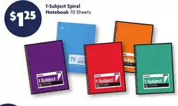 Family Dollar 1‑Subject Spiral Notebook offer