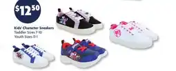 Family Dollar Kids' Character Sneakers offer