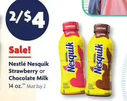 Family Dollar Nestlé Nesquik Strawberry or Chocolate Milk offer