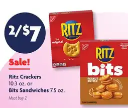 Family Dollar Ritz Crackers 10.3 oz. or Bits Sandwiches 7.5 oz offer