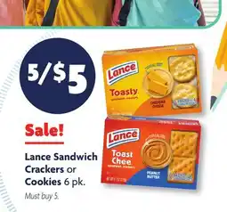 Family Dollar Lance Sandwich Crackers or Cookies offer