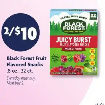 Family Dollar Black Forest Fruit Flavored Snacks offer