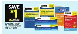 Dollar General DG health or Rexall First Aid Ointments offer