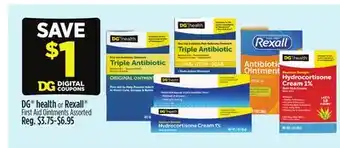 Dollar General DG health or Rexall First Aid Ointments offer