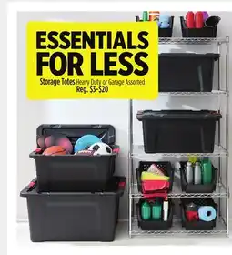 Dollar General Storage Totes Heavy Duty or Garage offer