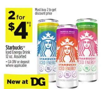 Dollar General Starbucks Iced Energy Drink offer