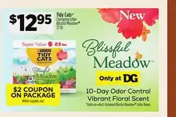 Dollar General Tidy Cats Clumping Litter Blissful Meadow offer