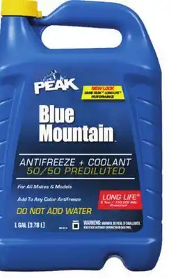 Dollar General PEAK Blue Mountain 50/50 Antifreeze + Coolant offer