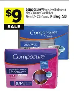 Dollar General Composure Protective Underwear Men's, Women's or Unisex offer