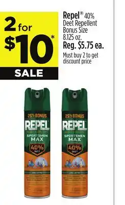 Dollar General Repel 40% Deet Repellent Bonus Size offer