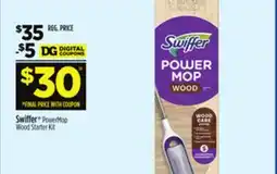 Dollar General Swiffer PowerMop WoodStarter Kit offer