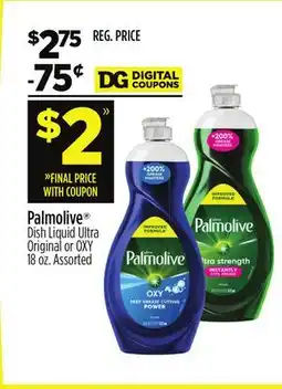 Dollar General Palmolive Dish Liquid Ultra Original or OXY offer