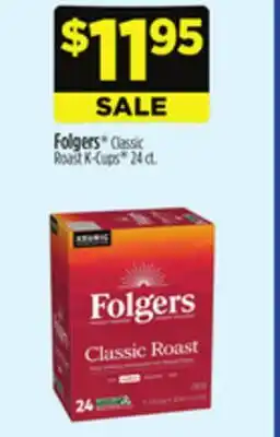 Dollar General Folgers Classic Roast K-Cups offer
