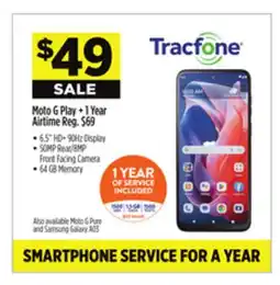 Dollar General Tracfone Moto G Play + 1 Year Airtime offer