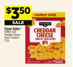 Dollar General Clover Valley FAMILY SIZE Cheddar Cheese Snack Crackers offer