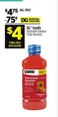 Dollar General DG health Electrolyte Solution offer