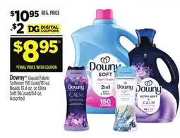 Dollar General Downy Liquid Fabric Softener 150 Load/111 oz. Beads 13.4 oz. or Ultra Soft 96 Load/64 oz offer