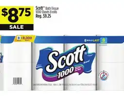 Dollar General Scott Bath Tissue 1000 Sheets offer