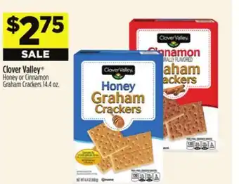 Dollar General Clover Valley Honey or Cinnamon Graham Crackers offer