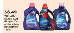 CVS Ensueño liquid detergent 100 oz, Max or Baby fabric softener 125 oz offer