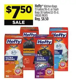 Dollar General Hefty Kitchen Bags 13 Gallon/36 ct. or Trash Bags 30 Gallon/22-35 ct. VALUE PACKS offer